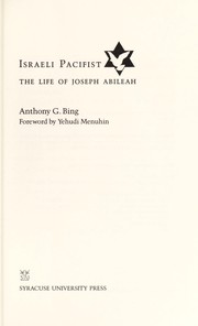 Cover of: Israeli pacifist : the life of Joseph Abileah by 