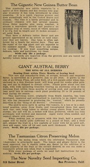 Cover of: The Gigantic New Guinea butter bean | New Novelty Seed Importing Co