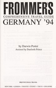 Cover of: Frommer's Germany by Darwin Porter