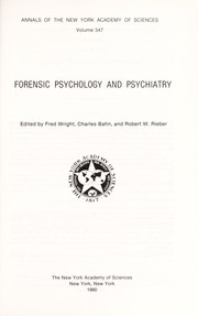 Cover of: Forensic psychology and psychiatry