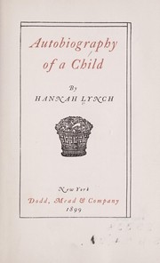 Cover of: Autobiography of a child