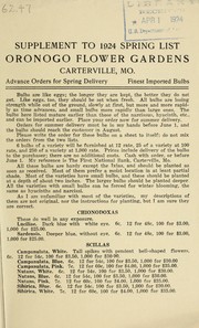 Cover of: Supplement to 1924 Spring list