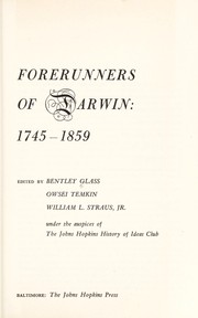 Cover of: Forerunners of Darwin, 1745-1859