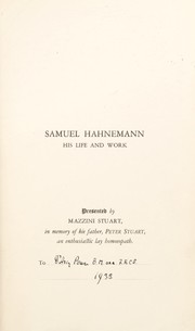 Cover of: Samuel Hahnemann: his life and work