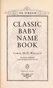 Cover of: The Penguin classic baby name book