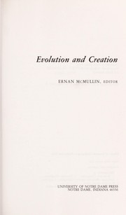Cover of: Evolution and Creation (University of Notre Dame Studies in the Philosophy of Religion)