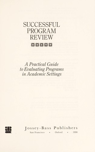 Successful program review by Robert J. Barak