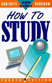Cover of: How to study by Ronald W. Fry