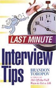 Cover of: Last minute interview tips