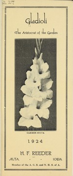 Cover of: Gladioli, the aristocrat of the garden
