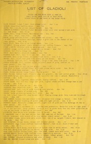 Cover of: List of gladioli by Roger Reynolds Nursery