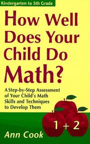 Cover of: How well does your child do math? by Ann Cook