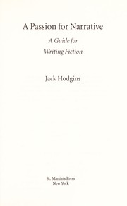 Cover of: A passion for narrative by Jack Hodgins
