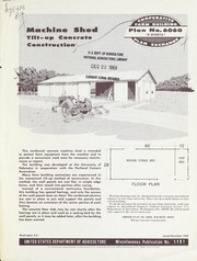 Cover of: Machine shed tilt-up concrete construction