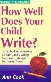 Cover of: How well does your child write? by Ann Cook