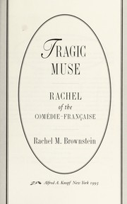 Cover of: Tragic muse by Rachel M. Brownstein