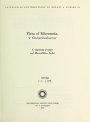 Cover of: Flora of Micronesia, 3: convolvulaceae | F. Raymond Fosberg