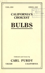 Cover of: California's choicest bulbs: fall 1924-spring 1925