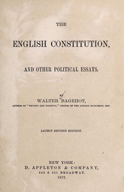 The English constitution by Walter Bagehot