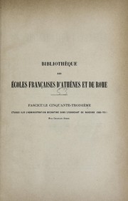 Cover of: Études sur l'administration byzantine dans l'exarchat de Ravenne (568-751)