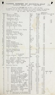 Cover of: List 2-24: wholesale surplus list, young stock