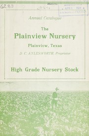 Cover of: Annual catalogue by Plainview Nursery