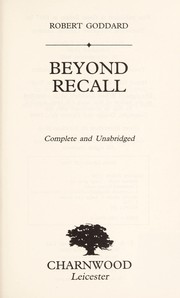 Cover of: Beyond Recall