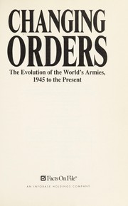 Cover of: Changing orders by Peter Tsouras