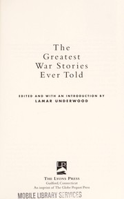 Cover of: The Greatest War Stories Ever Told | 