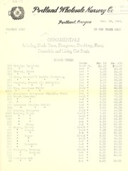 Cover of: Surplus list to the trade only: Jan. 15, 1924 : ornamentals including shade trees, evergreens, shrubbery, roses, perennials, and lining out stock