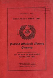 Cover of: Wholesale price list: October 1, 1924 : to the trade only