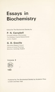 Cover of: Essays in biochemistry. v. 1 (1965)-