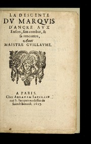 La Descente du marquis d'Ancre aux enfers, son combat, & sa rencontre auec Maistre Guillaume