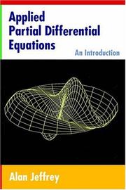 Cover of: Applied Partial Differential Equations by Alan Jeffrey