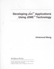 Cover of: Developing Jini applications using J2ME technology