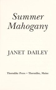 Cover of: Summer mahogany by Janet Dailey