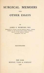 Cover of: Surgical memoirs and other essays