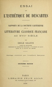 Cover of: Essai sur l'esthétique de Descartes: rapports de ladoctrine cartésienne avec la littérature classique française au XVIIe siècle