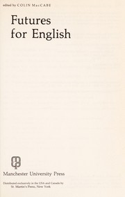 Cover of: Futures for English