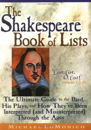Cover of: The Shakespeare book of lists by Michael LoMonico