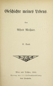 Cover of: Geschichte meines Lebens  by Alfred Meissner