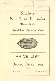 Cover of: Price list of budded pecan trees