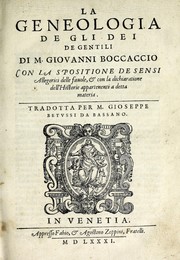 Cover of: La geneologia de gli dei de gentili