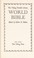 Cover of: The Portable World Bible