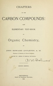 Cover of: Chapters on the carbon compounds: an elementary text-book of organic chemistry