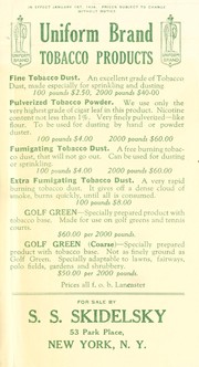 Uniform brand tobacco products [price list] by S. S. Skidelsky & Co