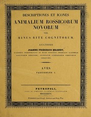Cover of: Descriptiones et icones animalium rossicorum novorum vel minus rite cognitorum