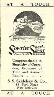 Cover of: Sowrite seed sower: sows seeds at a touch