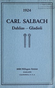 Cover of: Dahlias, gladioli: 1924