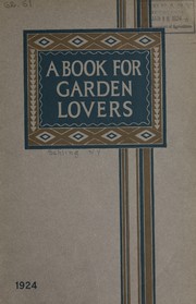 Cover of: A book for garden-lovers